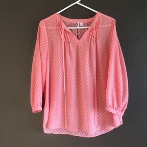 Coral blouse